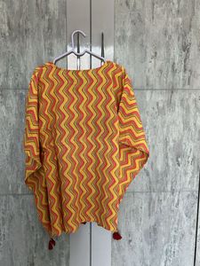 Boho Print Tassel Tie Kaftan