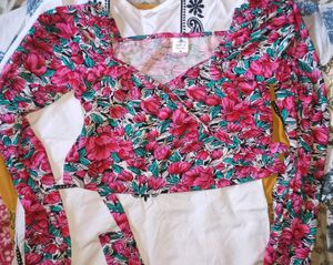 Floral Wrap Crop Top - Stylish & Unique