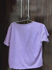 Cute Purple Button-Up Top