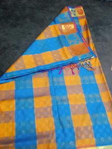 Beautiful Blue & Gold Saree