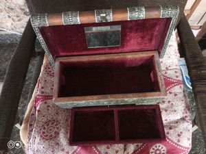 Vintage Silver-Plated Wooden Box