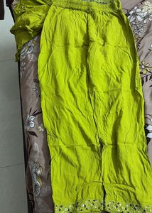 Green Embroidered Kurta Set