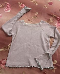Cute Lavender Knit Top