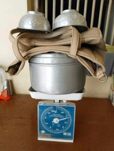 Combo of 4 tote bag used alluminium container n