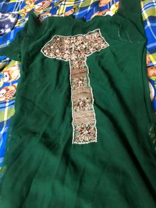 Green Stone Work Kurti Perfect For Party Wear