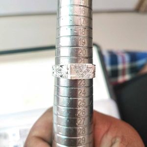 Pure Silver High Quality White CZ  Ring
