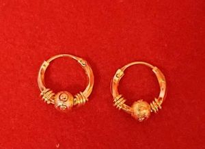 Traditional Gold Plated Bali Earrings For Women