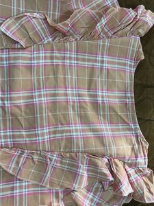 Cute Plaid Ruffle Top