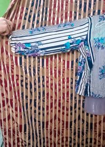 Floral print cotton shirt