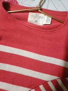 H&amp;M Girls Pink &amp; White Top