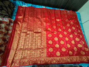 Red & Gold Traditional Saree