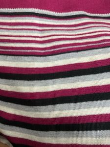 Striped Knit Sweater V neck
