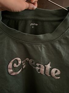 Olive Green 'Create' Sweatshirt