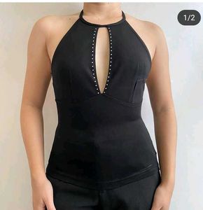 Black Halter Top