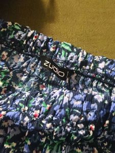 Blue Floral Off-Shoulder Top
