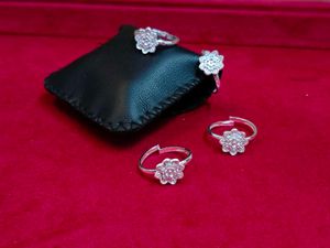 Flower Real Silver Rings Two Pair Fix Price
