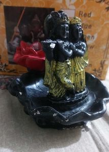 Radha Krishna Stone Smoke Backflow Cone Decorative