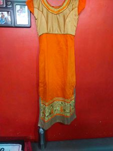 Orange & Gold Kurta