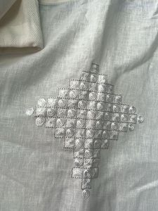 White Designer Embroidered Kurta set with pant fro