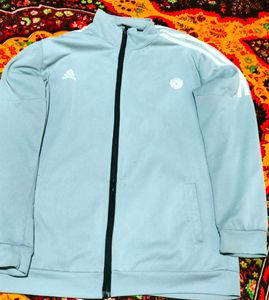 Adidas Manchester United track jacket in light gre