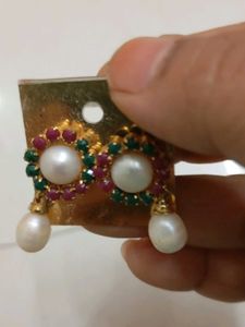 Beautiful Ring And Silver Ear Drops