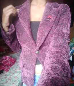Purple And Black Colour Unused Blazer🖤💜