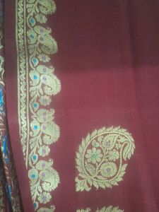 Maroon Banarasi Saree