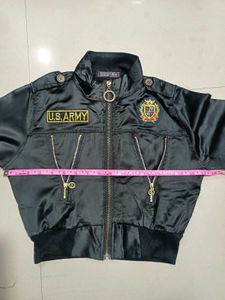 Stylish Black Crop Jacket Small