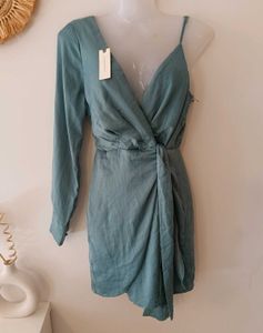 Lulus Stylish One Shoulder Wrap Dress