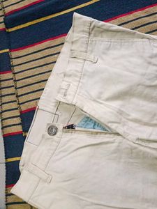 Beige Straight Leg Pants