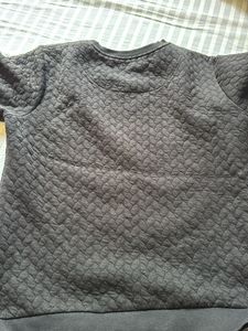 Textured Black Pullover