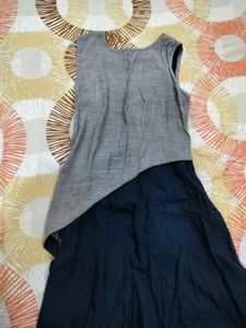 Grey 🩶 And Blue 💙 Kurti