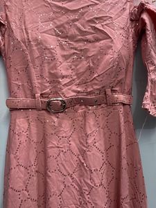 Coral Orange Festive/party Wear Gown