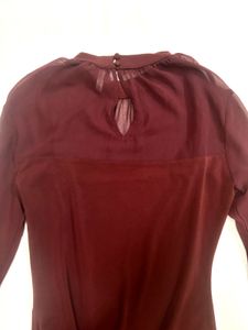 Burgundy Long Sleeve Bodysuit