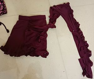 Maroon Color Half Saree