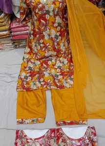 Red Bandhani Print Salwar Kameez