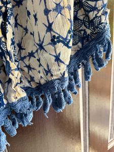 Floral Print Tassel Hem Pants