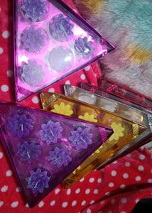 Beautiful Shimmer Candles Box Packed