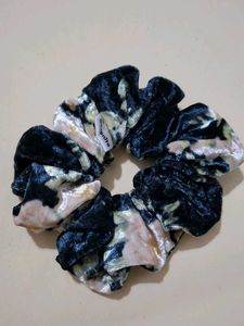 Floral Velvet Scrunchie