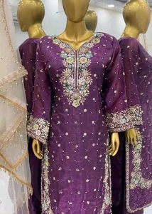 New Party Wear Silk Suit