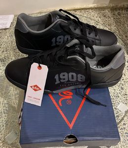 AUTHENTIC LEE COOPER 1908 LACE UPBLACK SNEAKERS