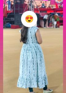 Light Blue Floral Midi Dress