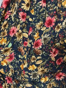 Navy Blue Floral Kurti