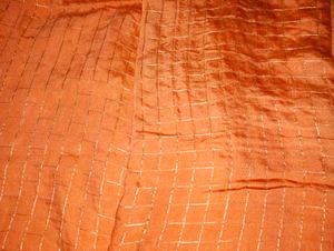 orange saree Gold Shimmer Blouse