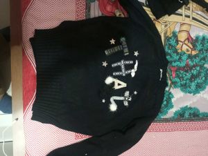 Black knitted cardigan