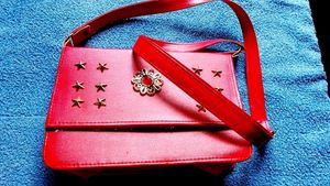Red Star Studded Shoulder Bag