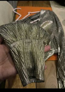 Metallic Long Sleeve Top