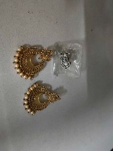 Combo Of Silver And Elegant Golden Earrings