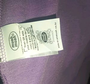 MuahMuah Purple Sweatshirt Korean Brand