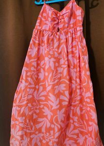 Pink Floral Stylish Dress